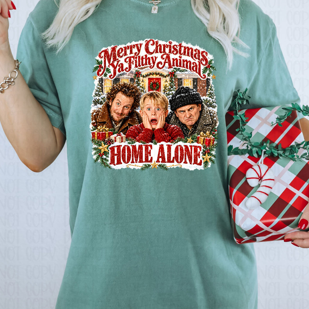 Merry Christmas ya filthy animal Kevin DTF Transfer