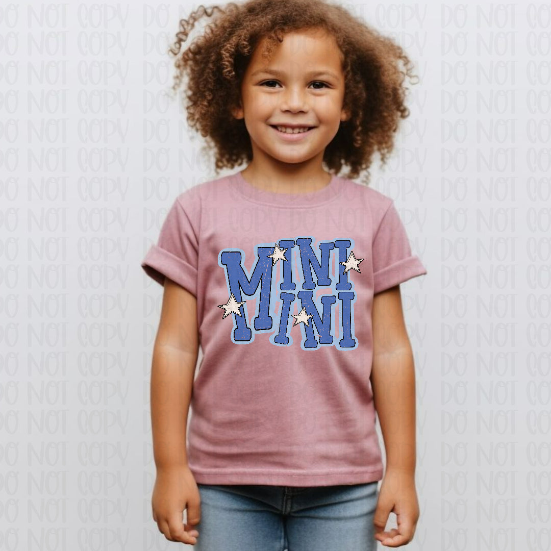 Mini stars blue outline (Scarlow) DTF Transfer