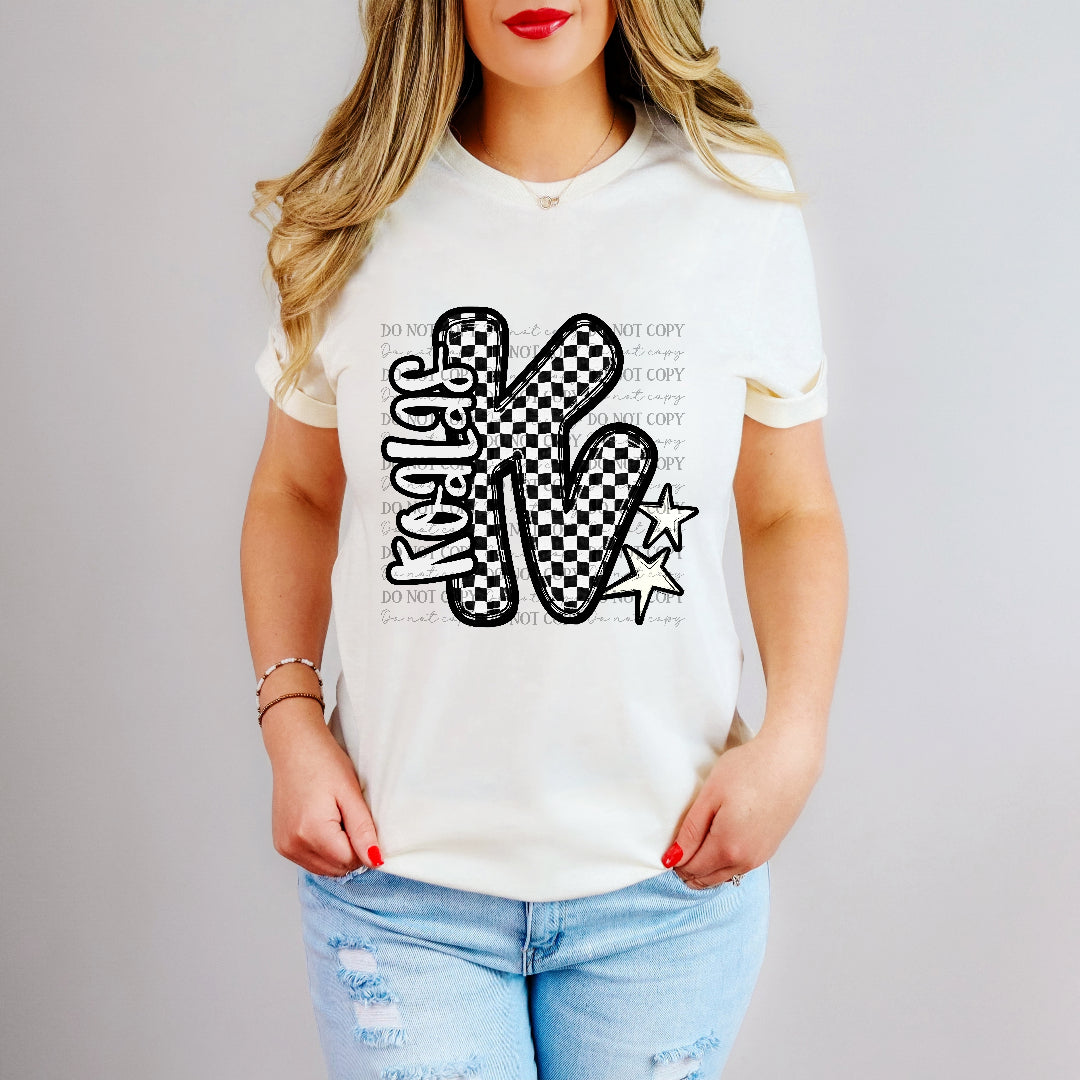 koalas checker crush initial (Caplinger) DTF transfer