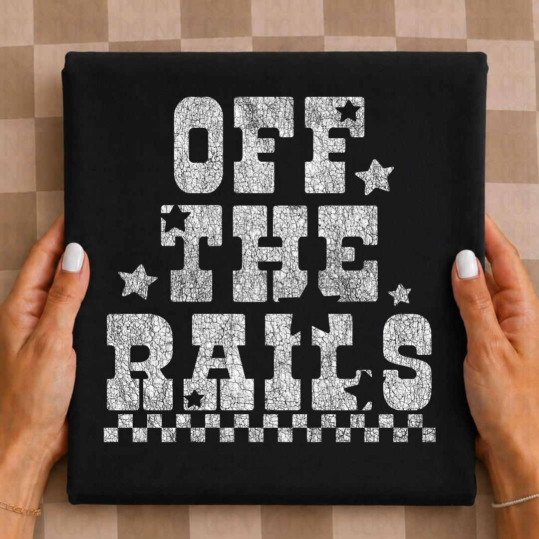 Off the rails grungy white (Scarlow) DTF Transfer