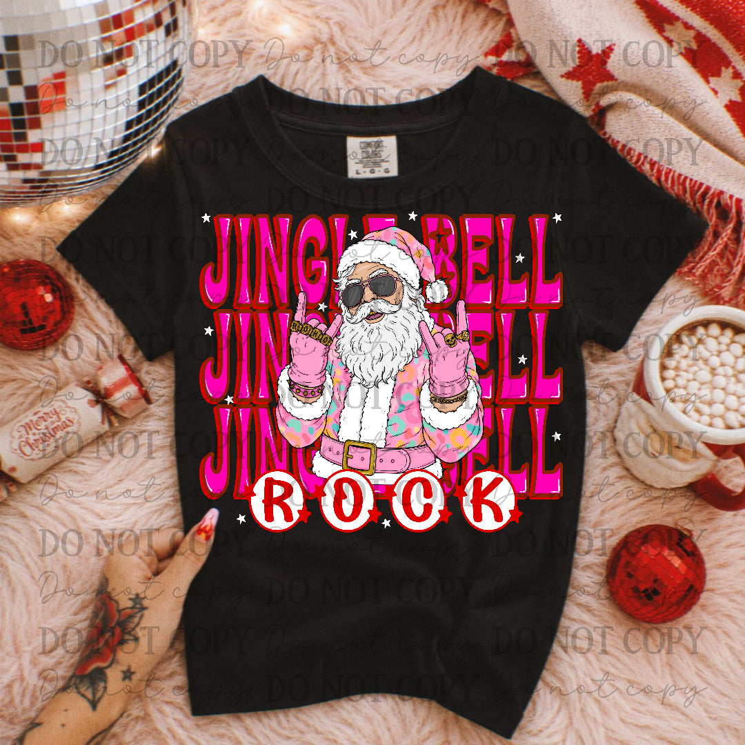 Jingle Bell Rock Stacked-with Santa (JBD) DTF Transfer