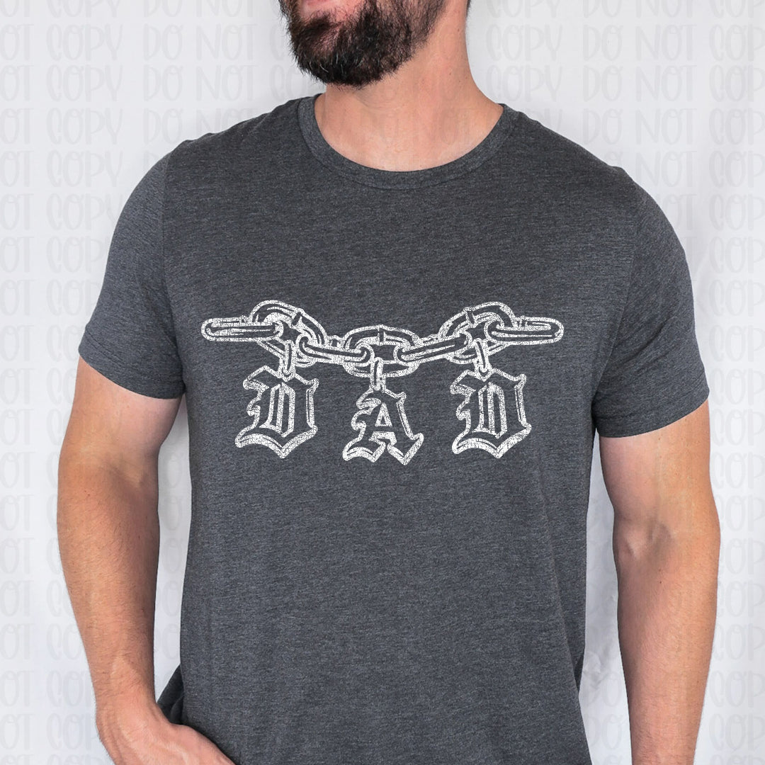 Dad chain WHITE (Scarlow) DTF Transfer