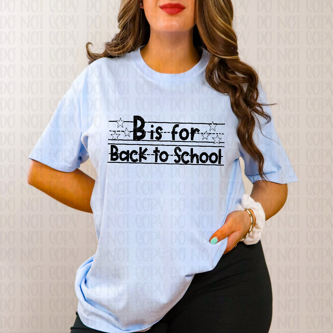 B is for back to school (Scarlow) DTF transfer