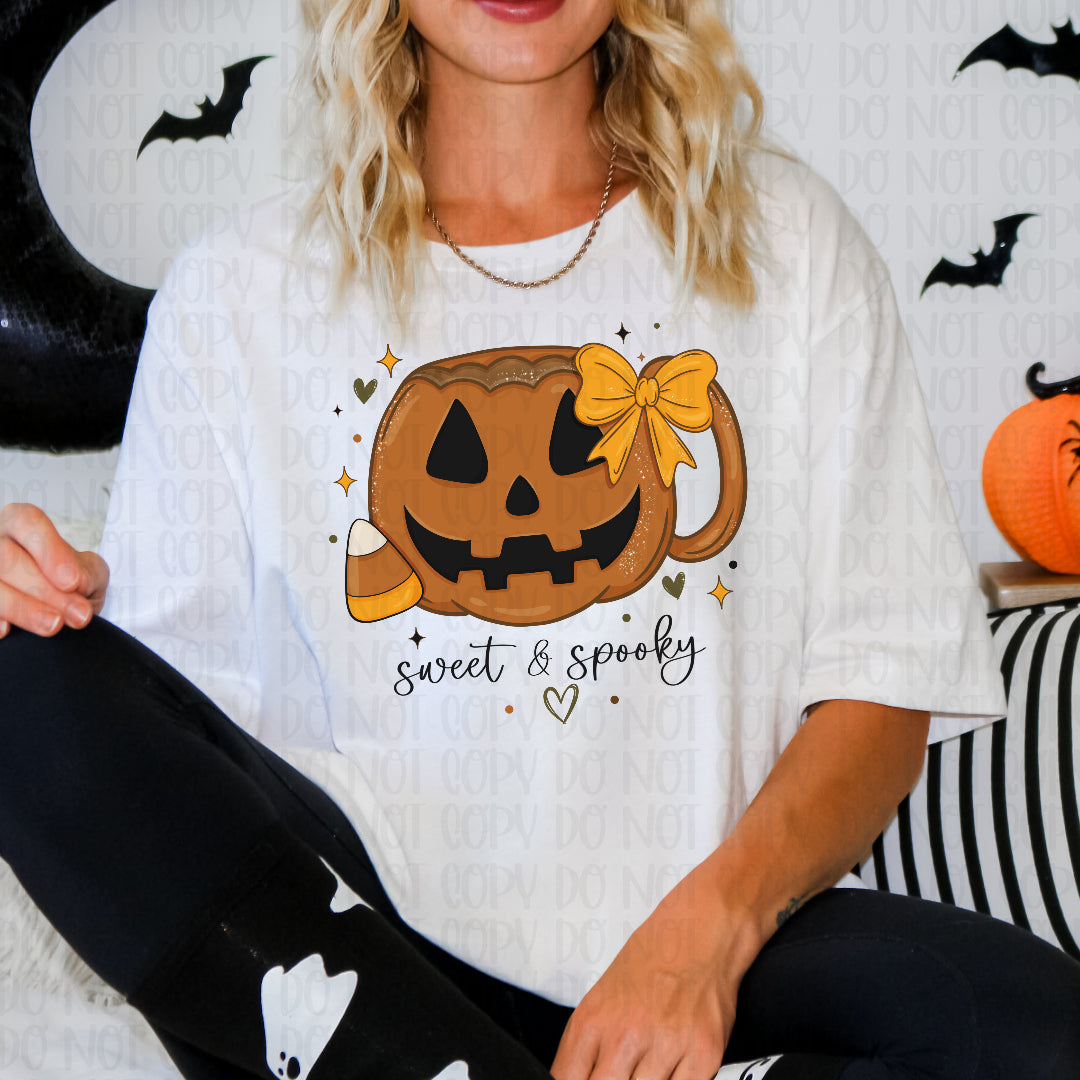 Sweet & spooky pumpkin mug (Mymark) DTF Transfer