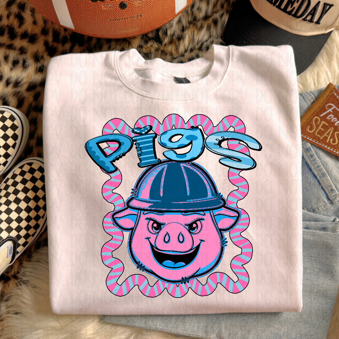Pigs whimsy frame (Kayndi) DTF transfer