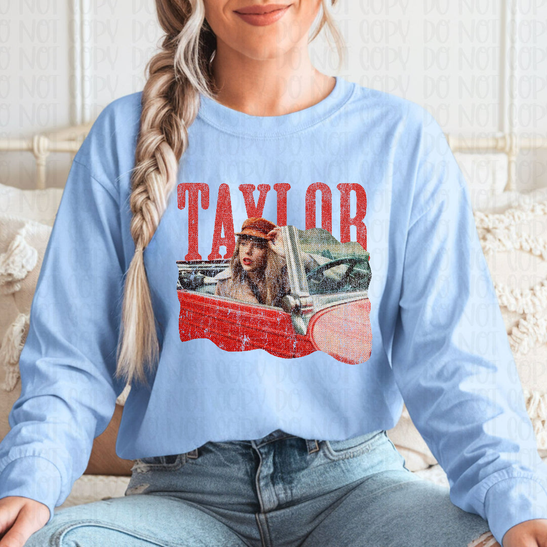 Taylor red grungy (Scarlow) DTF Transfer
