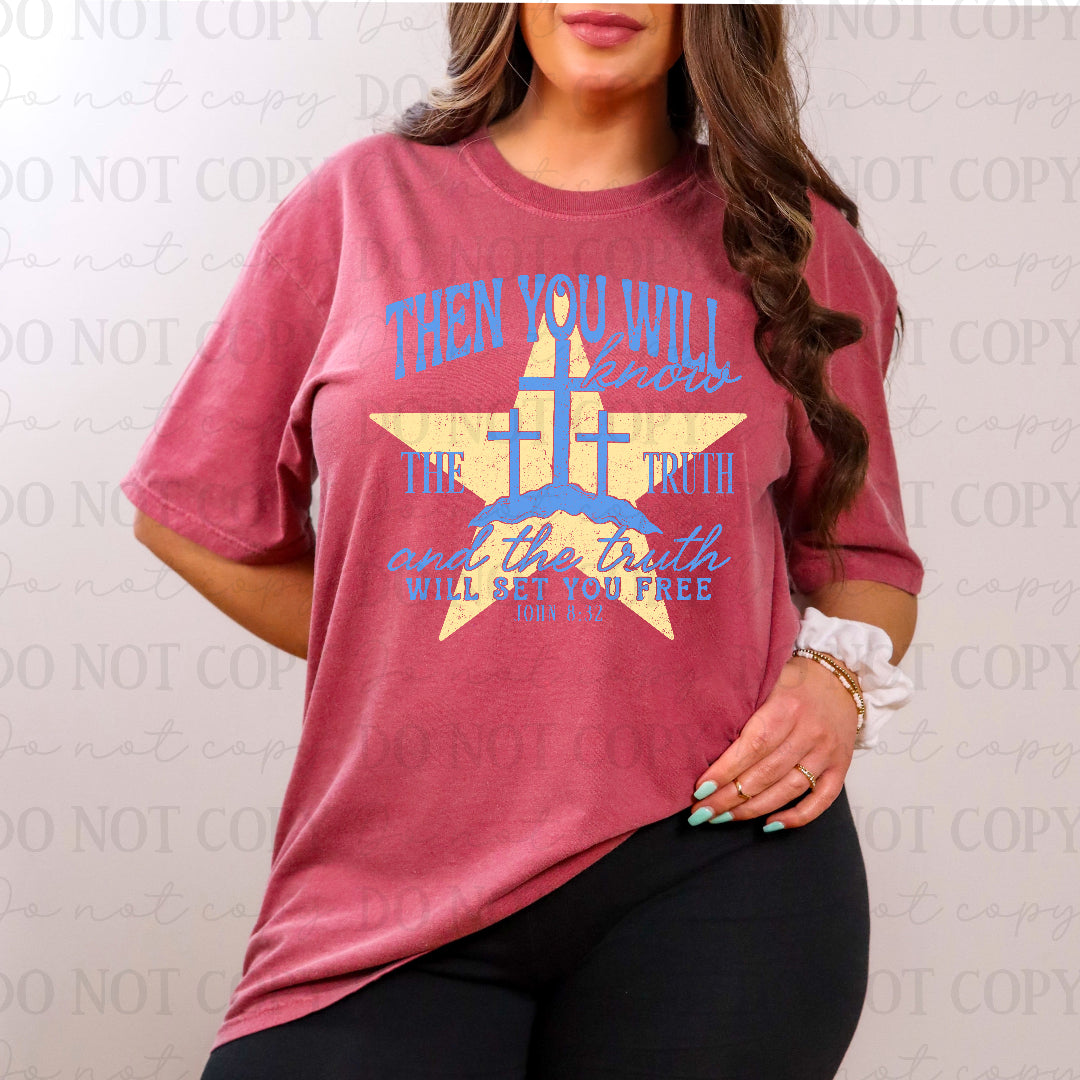 The truth will set you free yellow star (Scarlow) DTF Transfer
