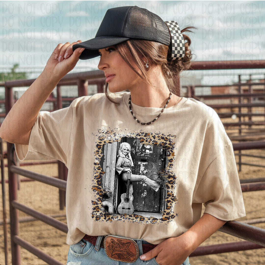 Dolly leopard border SUNDAY SPECIAL DTF transfer
