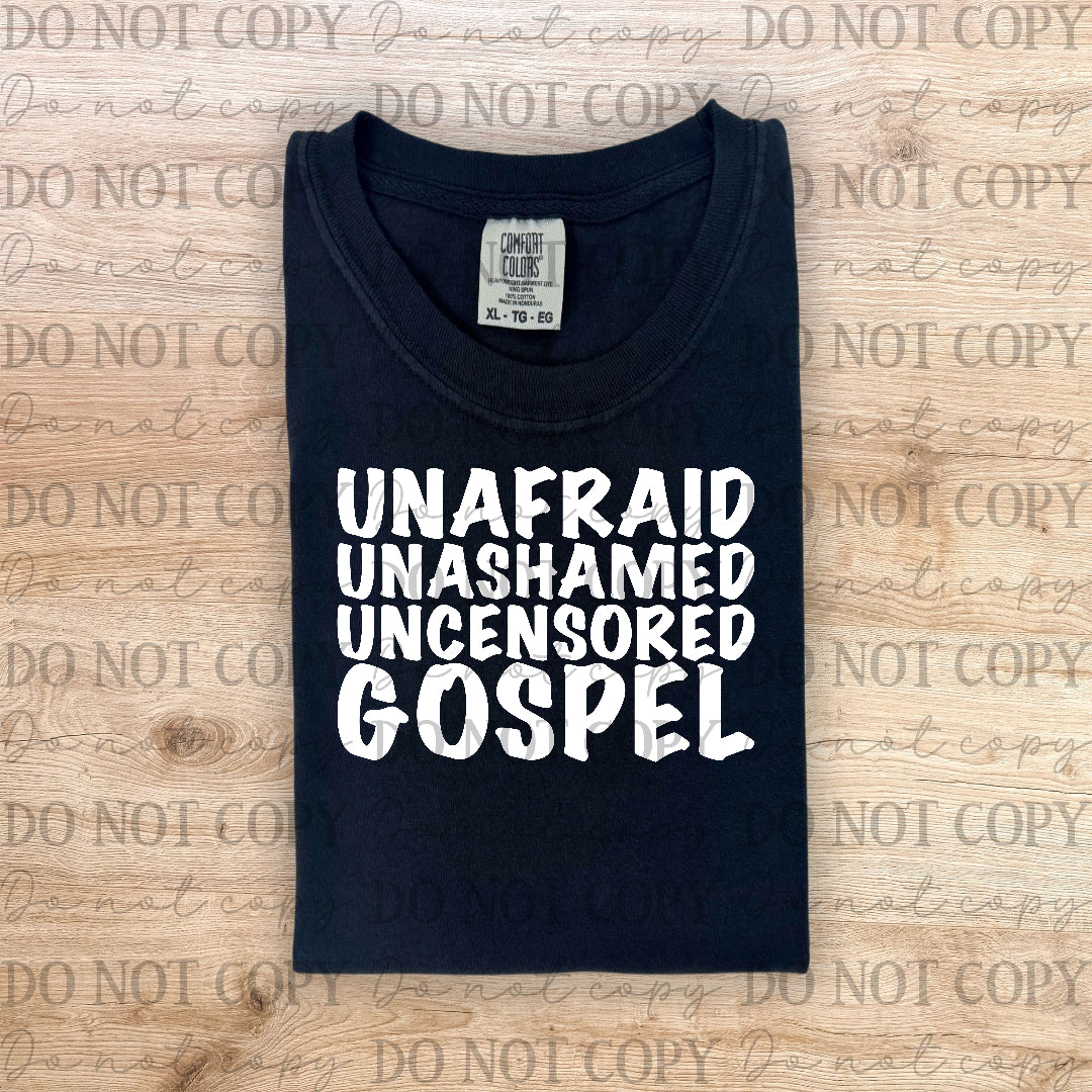 Unafraid Gospel (Vehement) DTF transfer