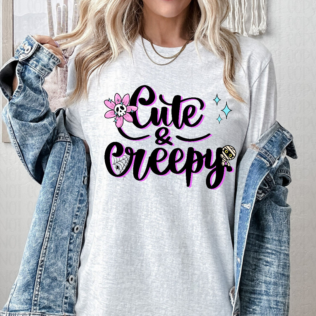 Cut & creepy skull flower and mummy (Texas gal) DTF Transfer