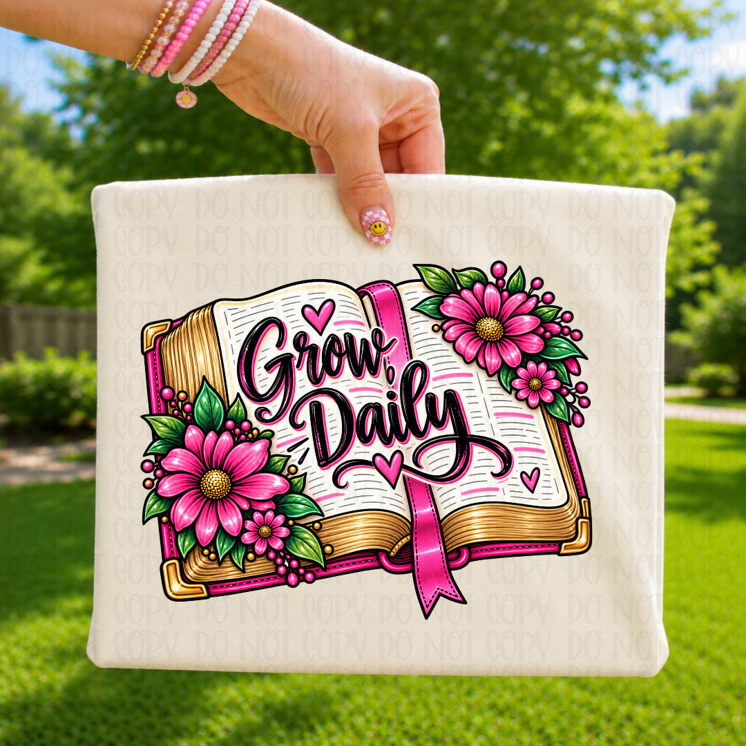 Grow daily bible DTF Transfer
