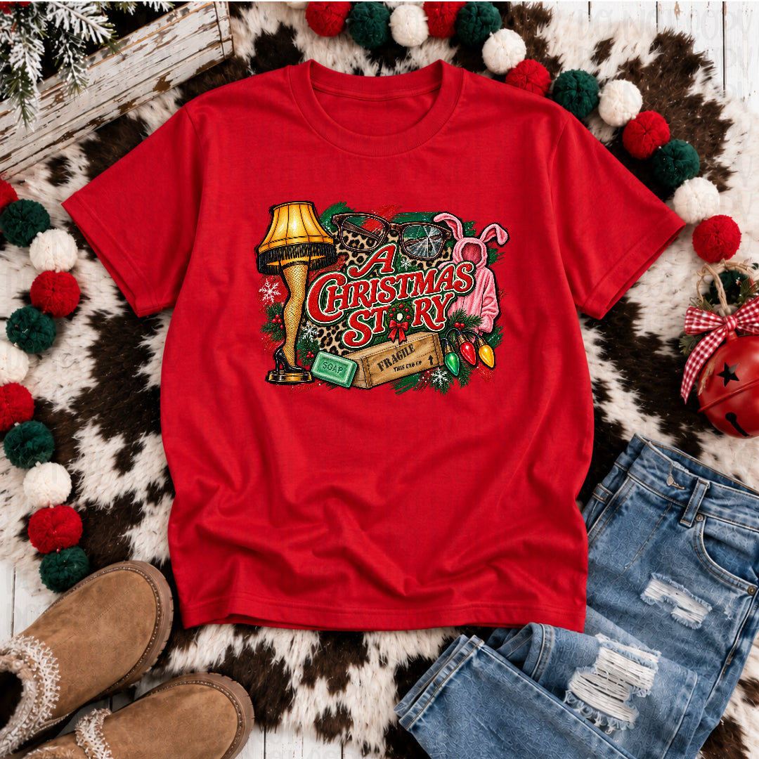 A Christmas S leg lamp DTF Transfer
