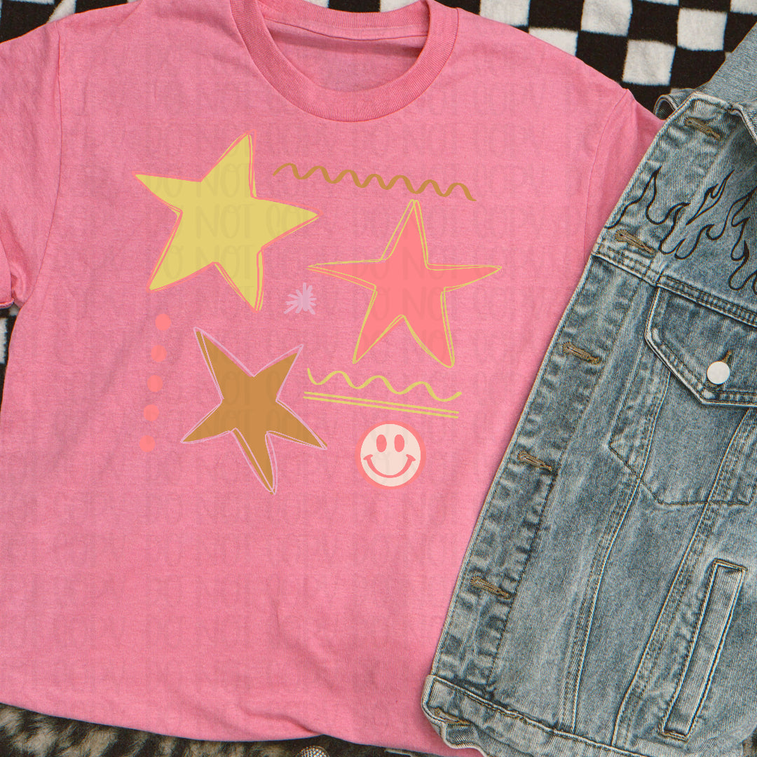 Doodle stars (Scarlow) DTF Transfer