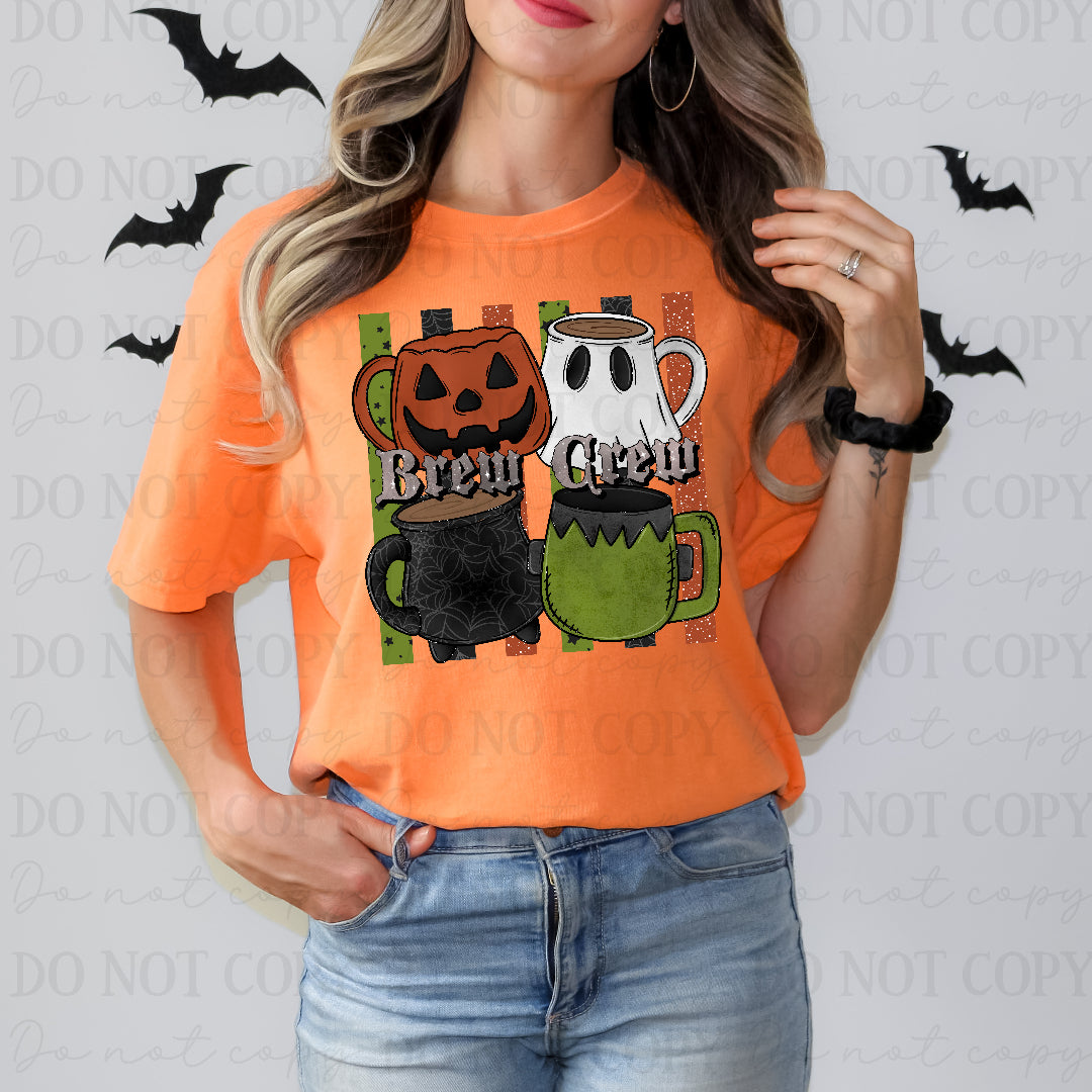 Brew crew Halloween stripes (Kai) DTF Transfer