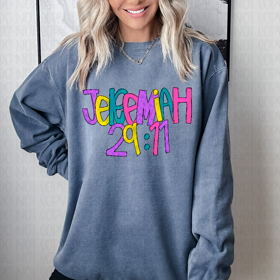 Jeremiah 29:11 colorful (Renewed) DTF Transfer