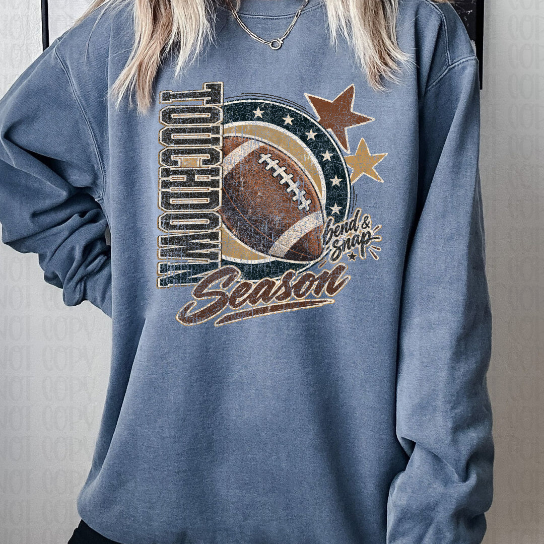 Touchdown season bend & snap grungy (Scarlow) DTF Transfer