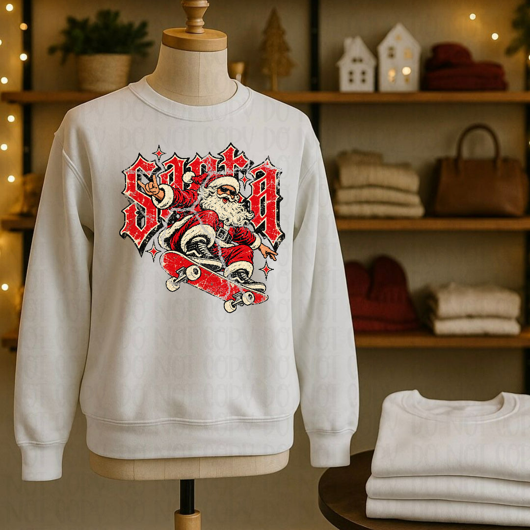 Distressed skater Santa (Mayhem) DTF transfer