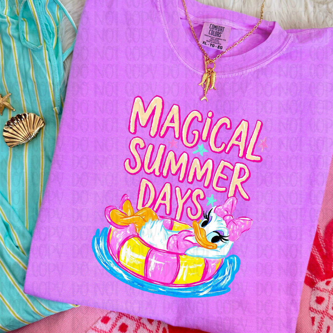 Magical summer days girl duck (SSD) DTF Transfer