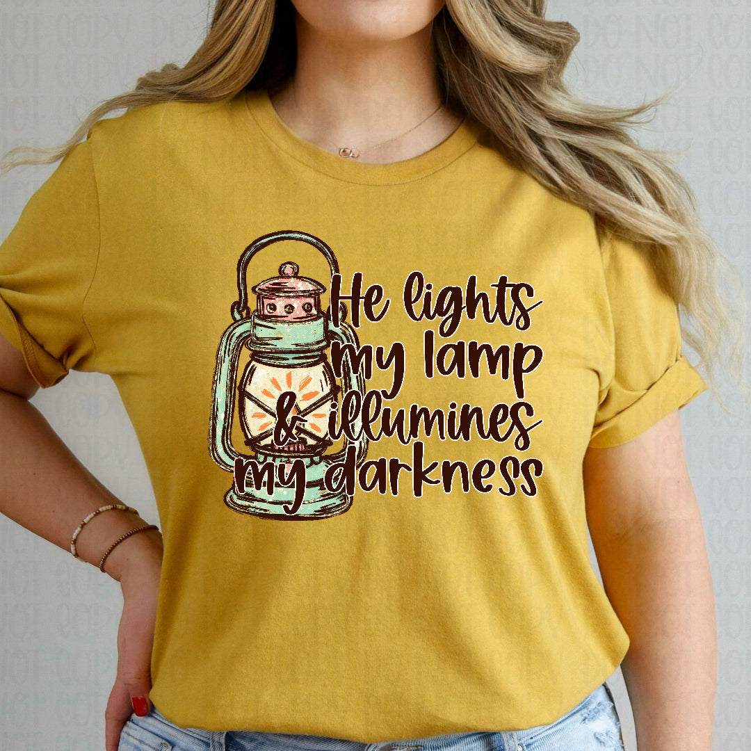 He lights my lamp & illumines my darkness (Vehement) DTF Transfer
