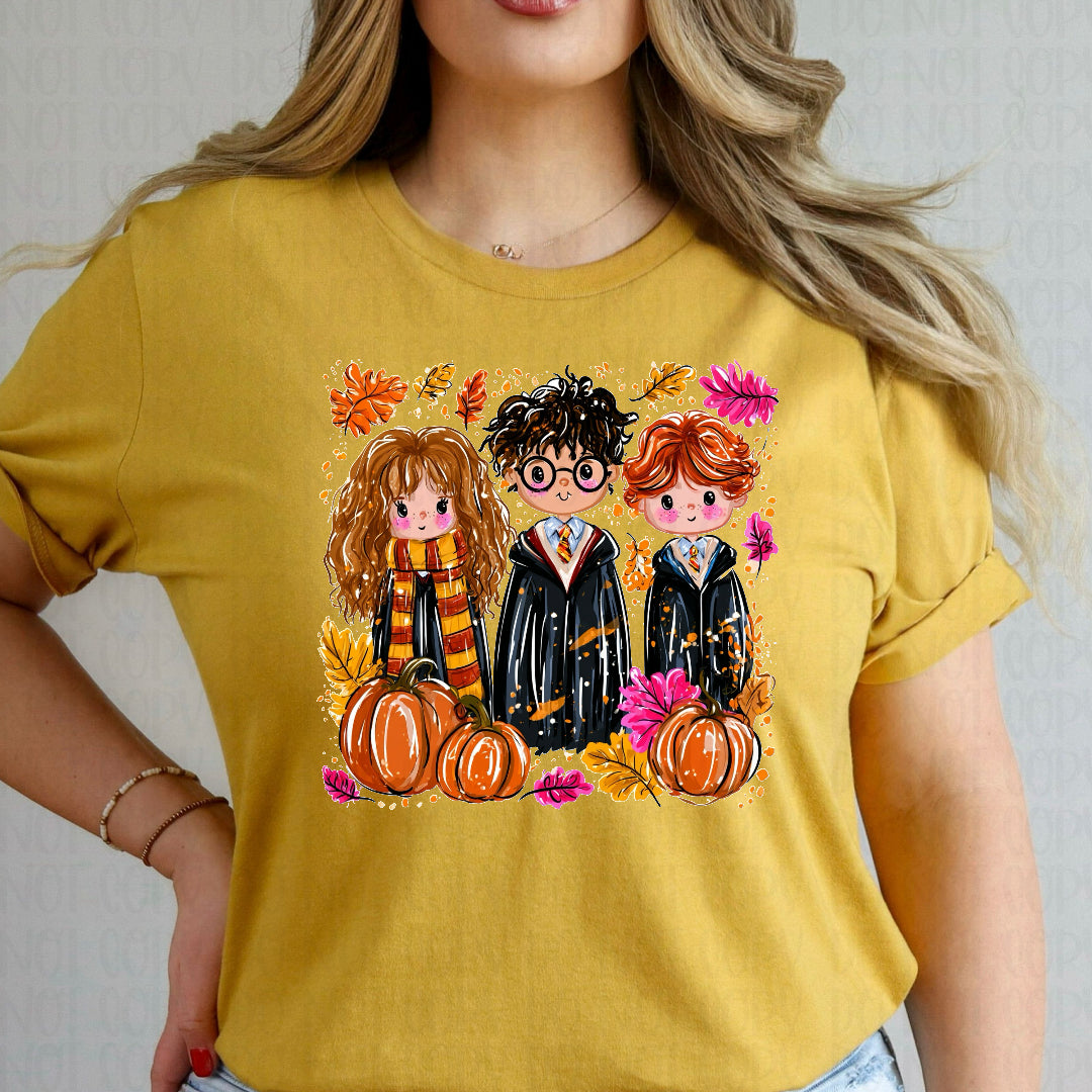 H potter and friends pumpkin and leaves (SSD) DTF