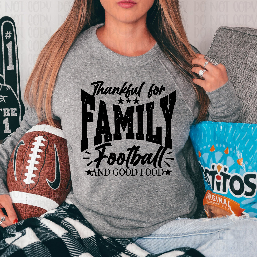 Thankful for family football & good food (Texan) DTF transfer