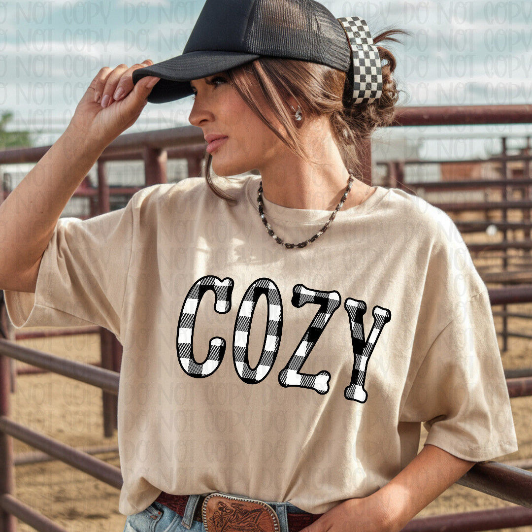 Cozy BW plaid (CC) DTF Transfer