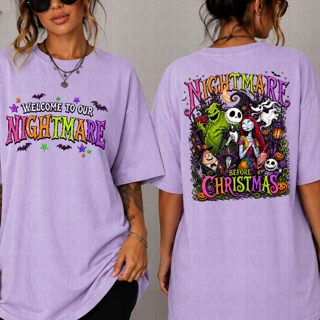 NBC pink orange green purple words (BACK ONLY) DTF Transfer