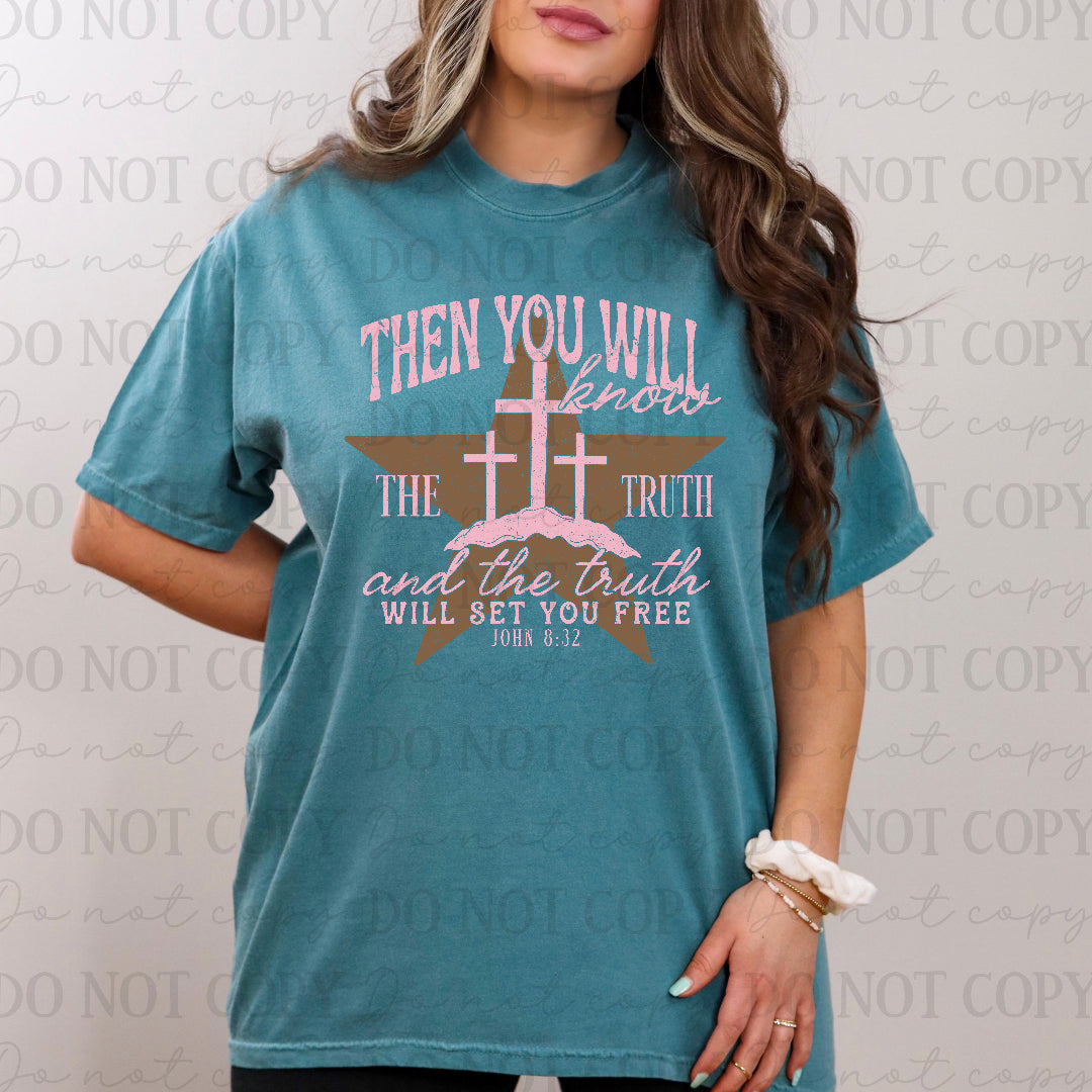 The truth will set you free yellow star (Scarlow) DTF Transfer (Copy)