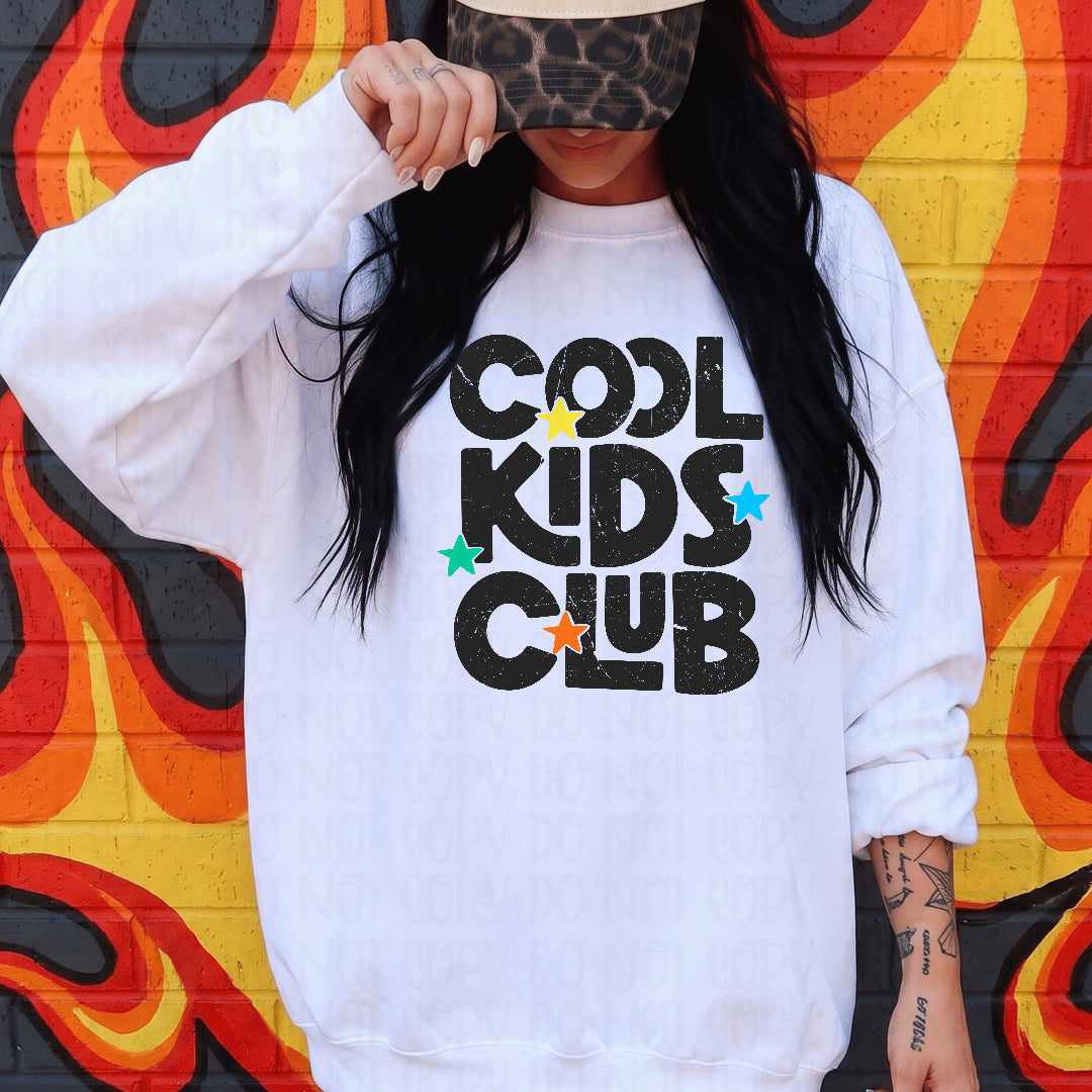 Cool kids club with colorful stars (Scarlow) DTF Transfer