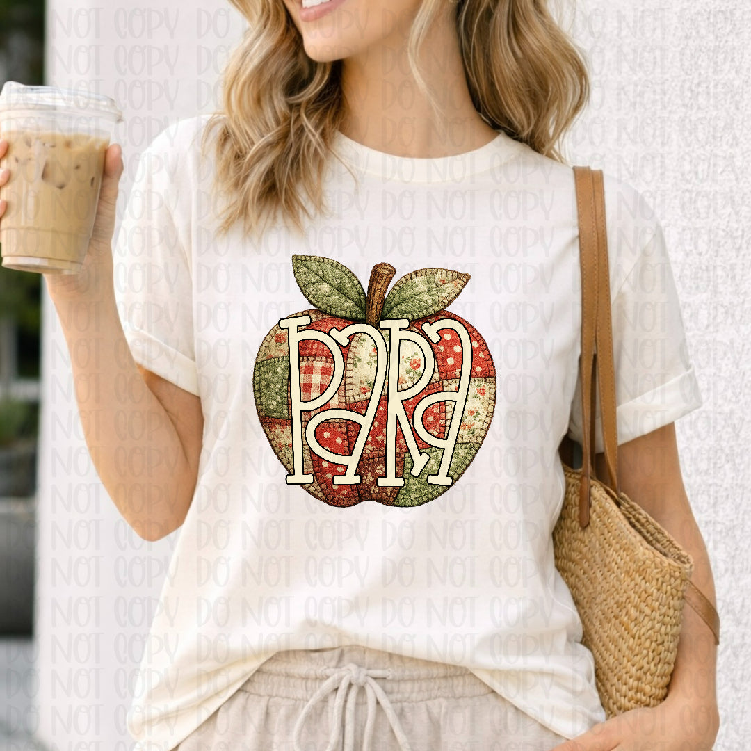 Para patchwork apple (City) DTF Transfer
