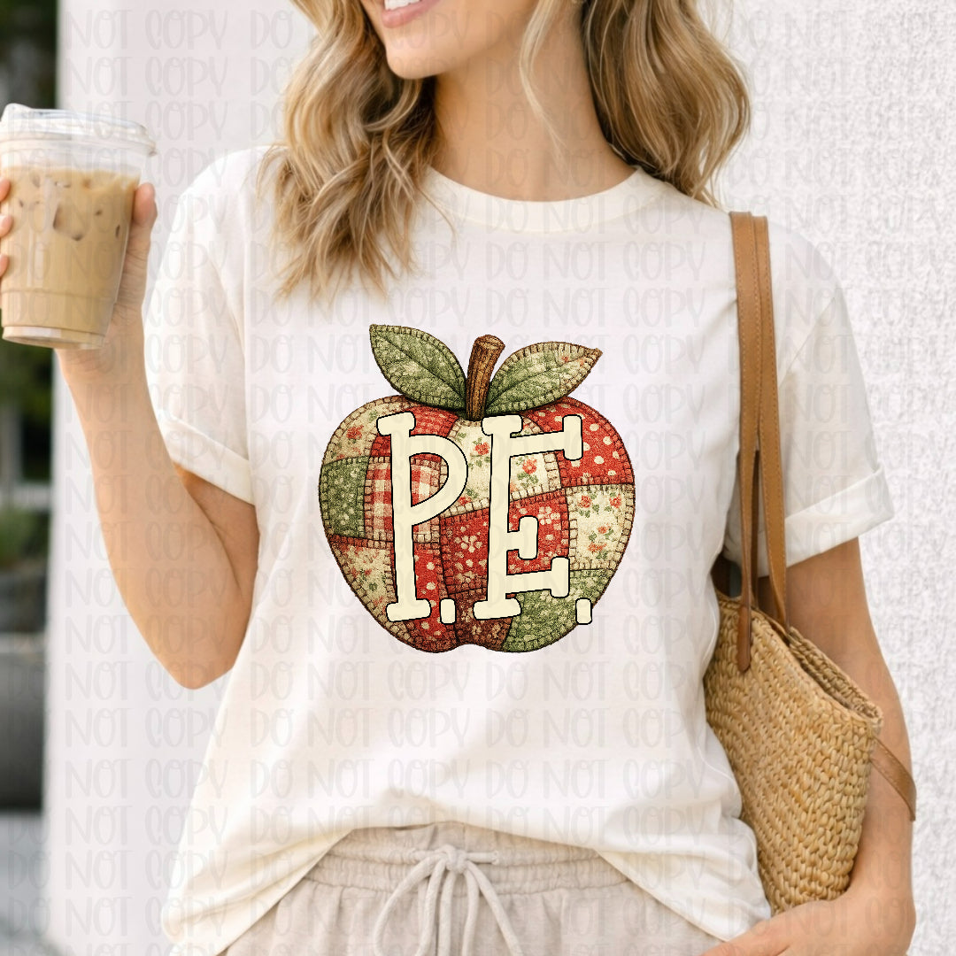 PE patchwork apple (City) DTF Transfer