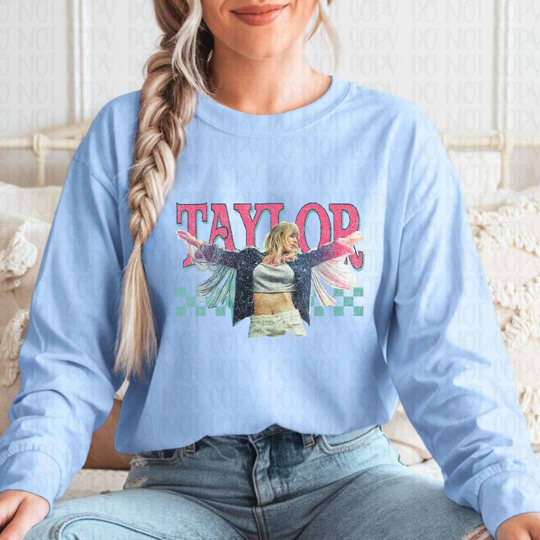 Taylor pink grungy (Scarlow) DTF Transfer