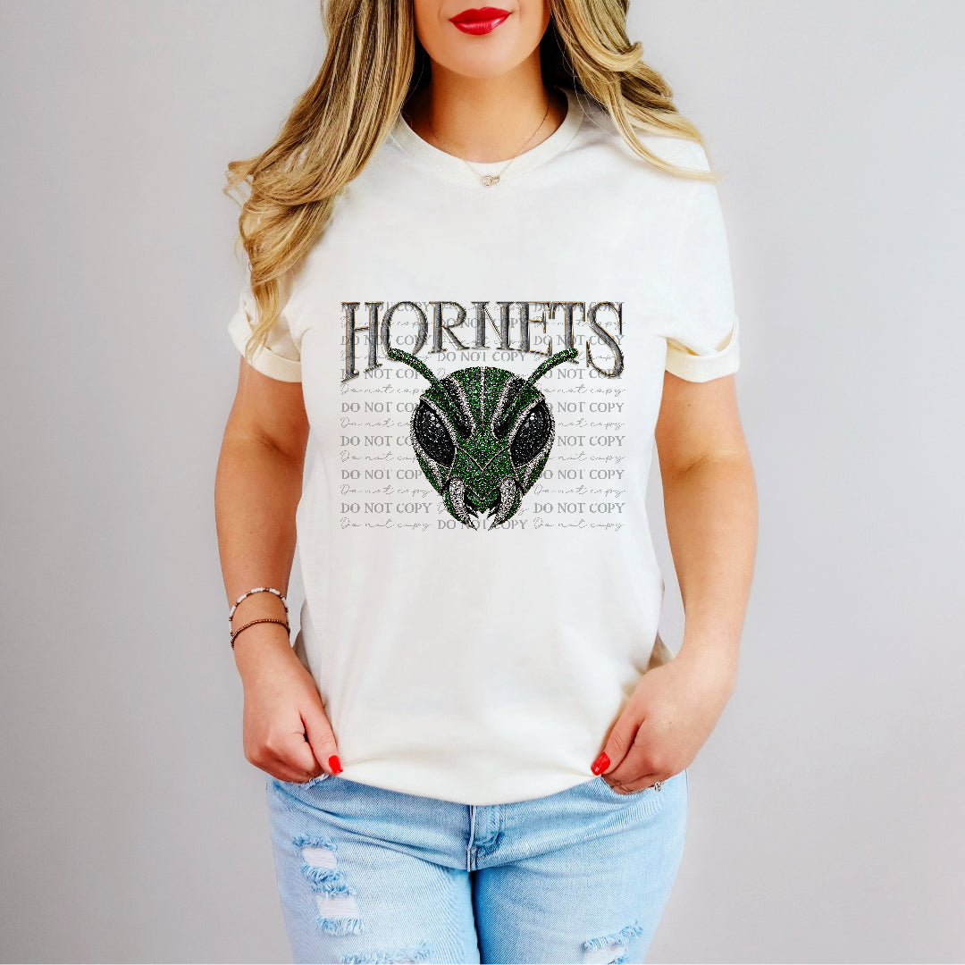 hornets gray bling mascots (kayndi) DTF transfer