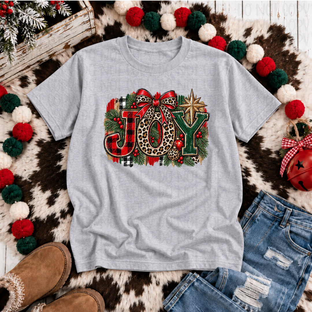 Joy leopard bow DTF Transfer