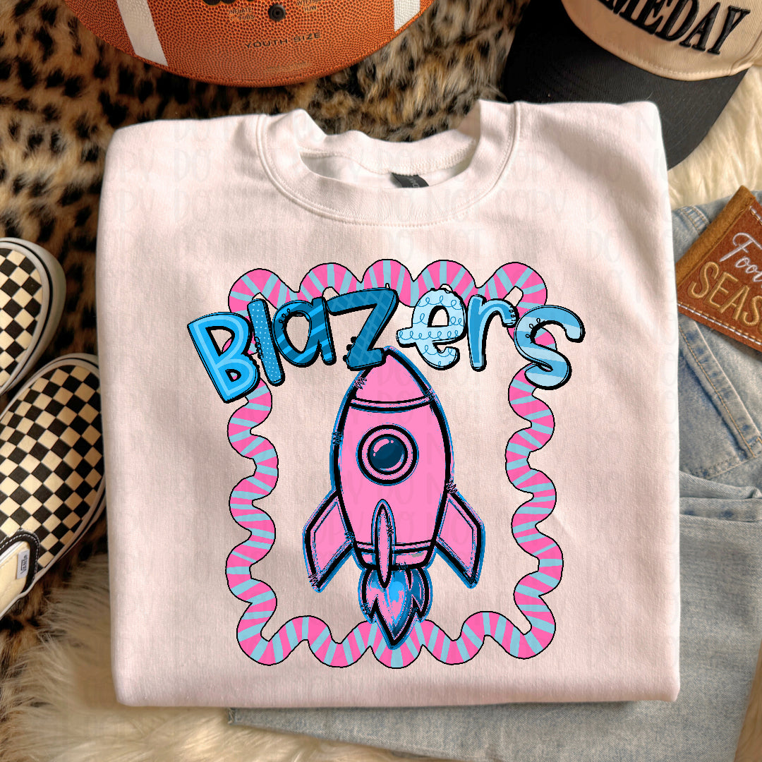 Blazers whimsy frame (Kayndi) DTF transfer