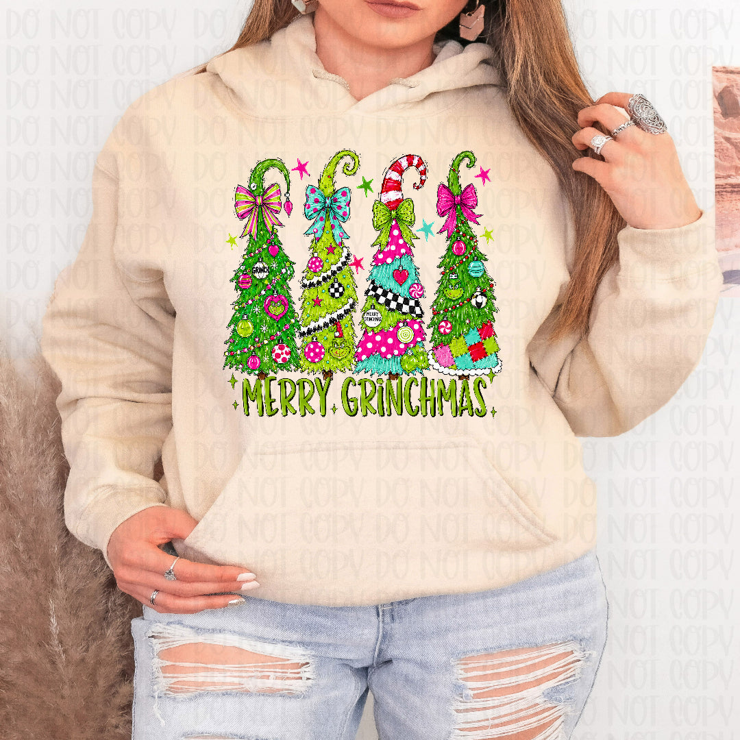Merry Gmas 4 trees SUNDAY SPECIAL DTF transfer