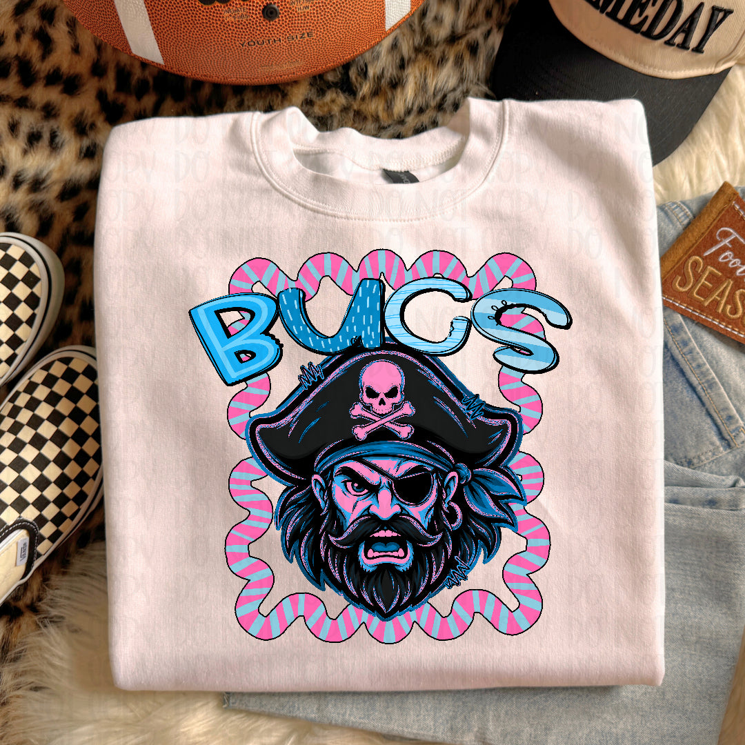 Bucs whimsy frame (Kayndi) DTF transfer