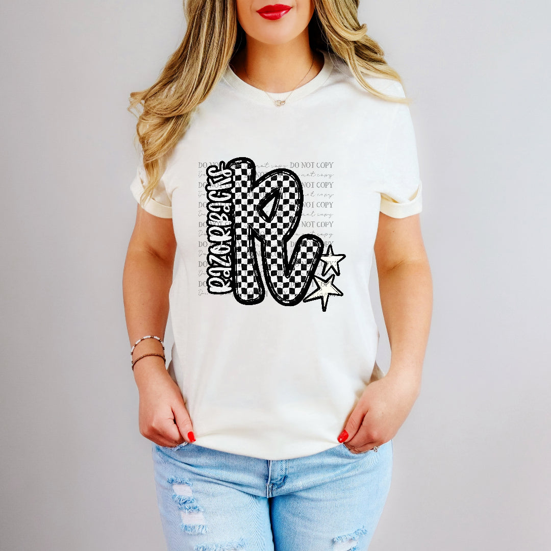 razorbacks checker crush initial (Caplinger) DTF transfer