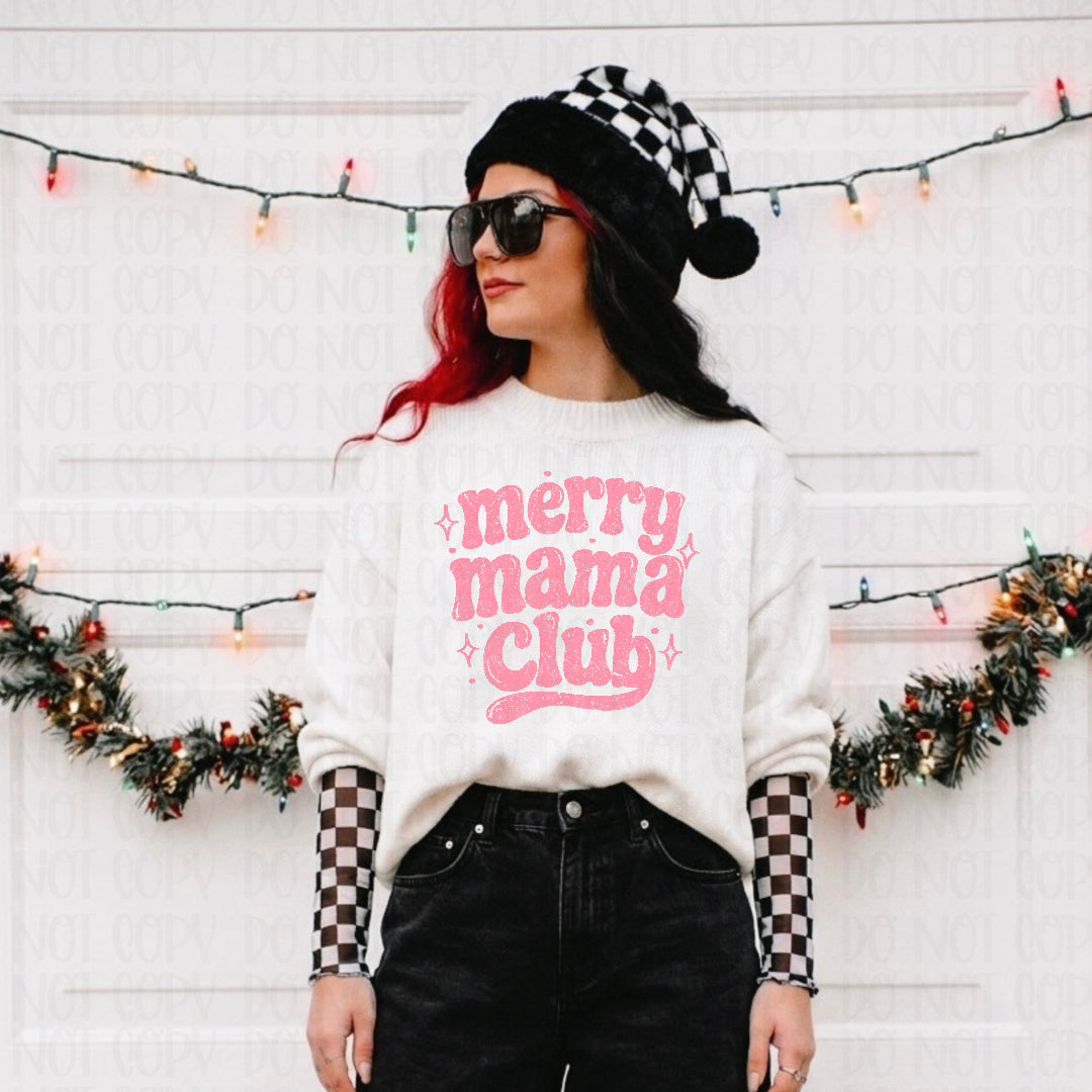 Merry mama club PINK (Scarlow) DTF Transfer