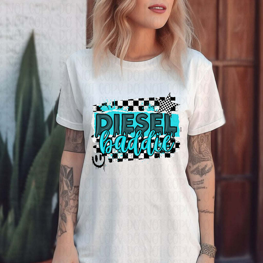 Diesel babe PINK (Texan) DTF transfer