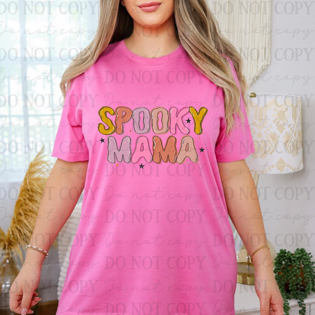 Spooky mama pastel black stars (Scarlow) DTF Transfer