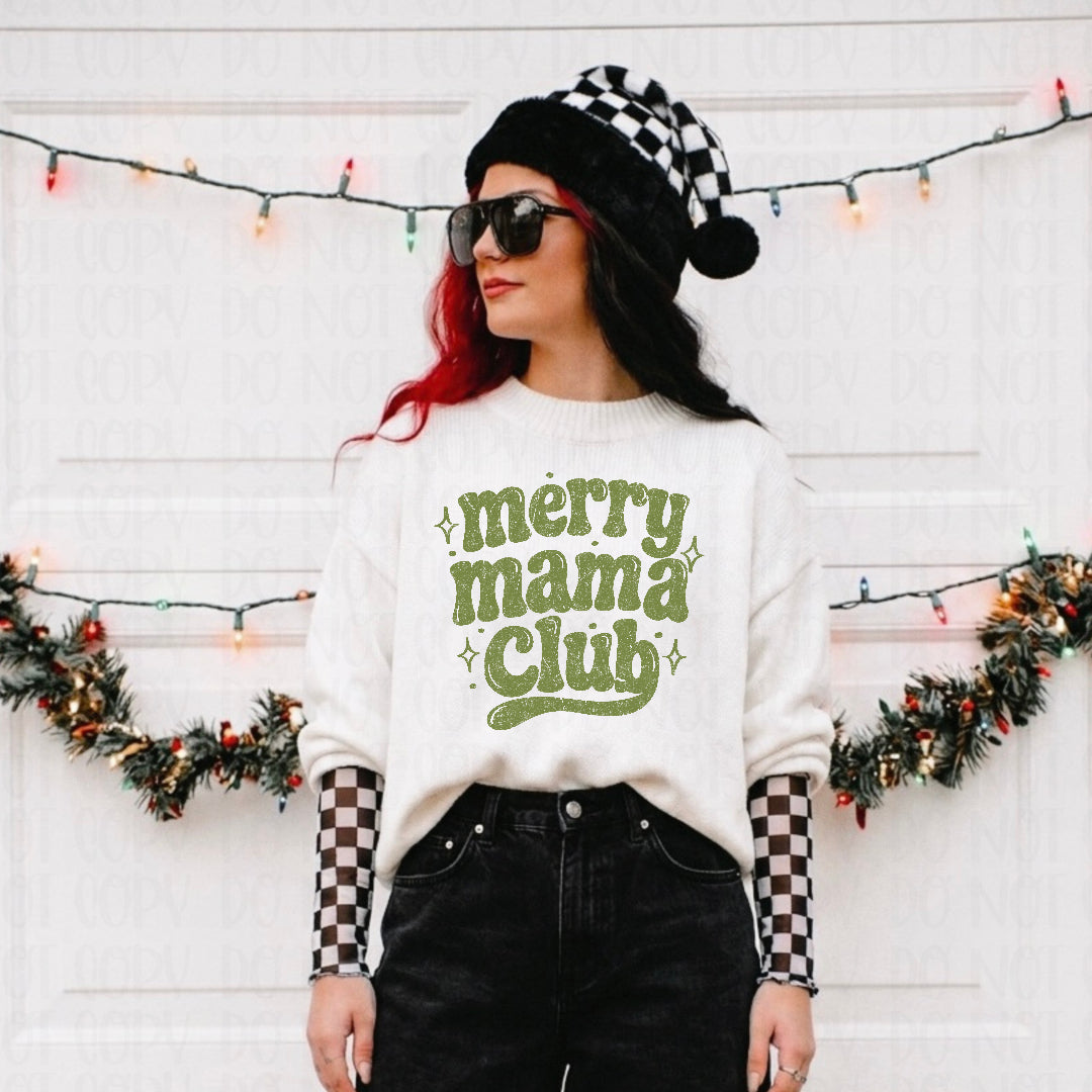 Merry mama club GREEN (Scarlow) DTF Transfer