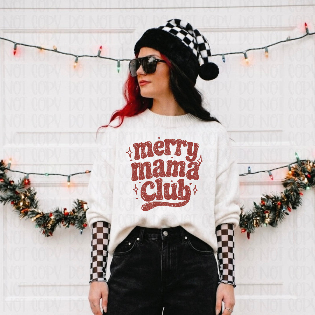 Merry mama club RED (Scarlow) DTF Transfer