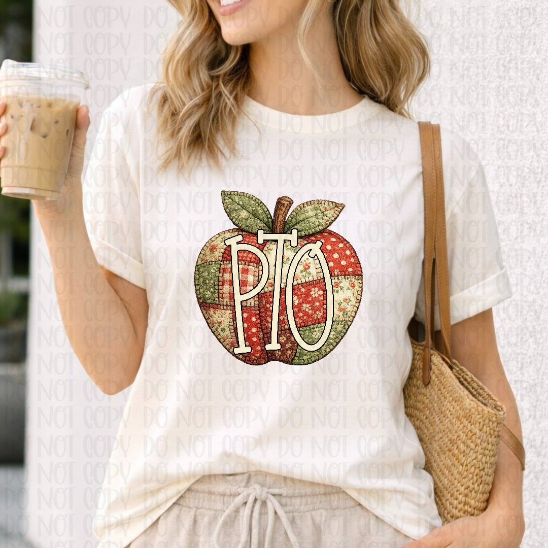 PTO patchwork apple (City) DTF Transfer