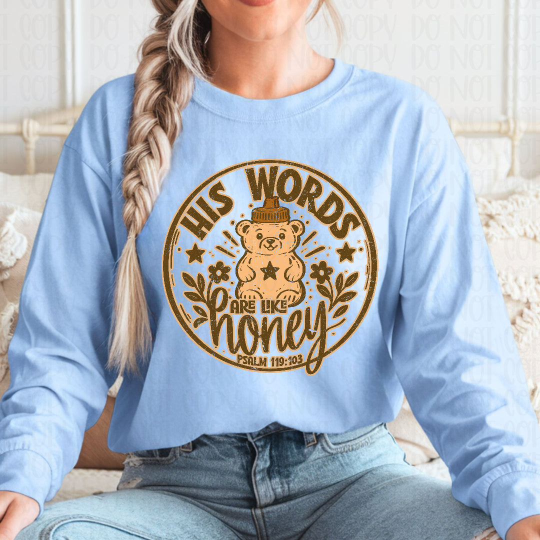 His words are like honey circle (Scarlow) DTF Transfer