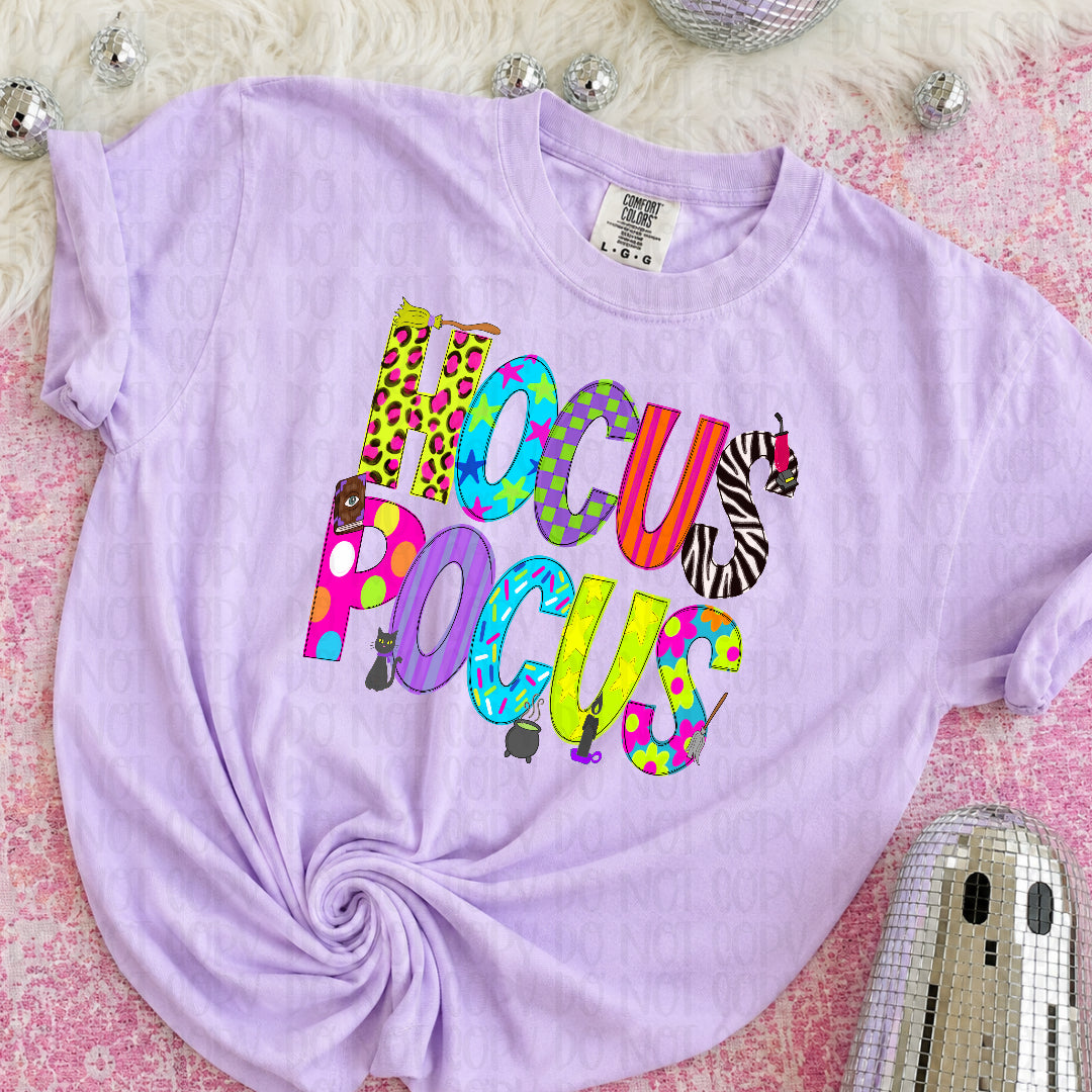 HP NEON pattern filled letters DTF Transfer