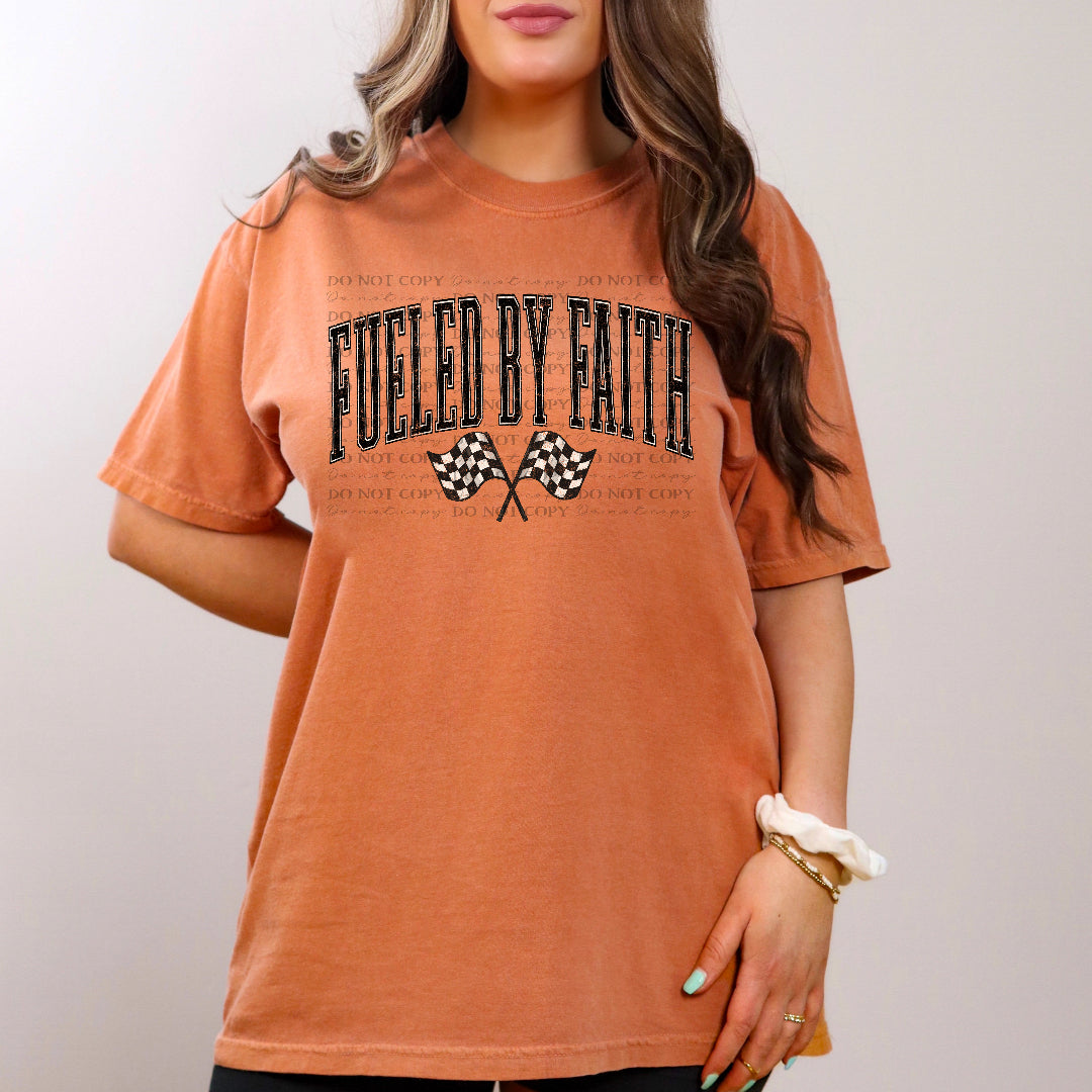 Fueled by faith race flags (Scarlow) DTF Transfer