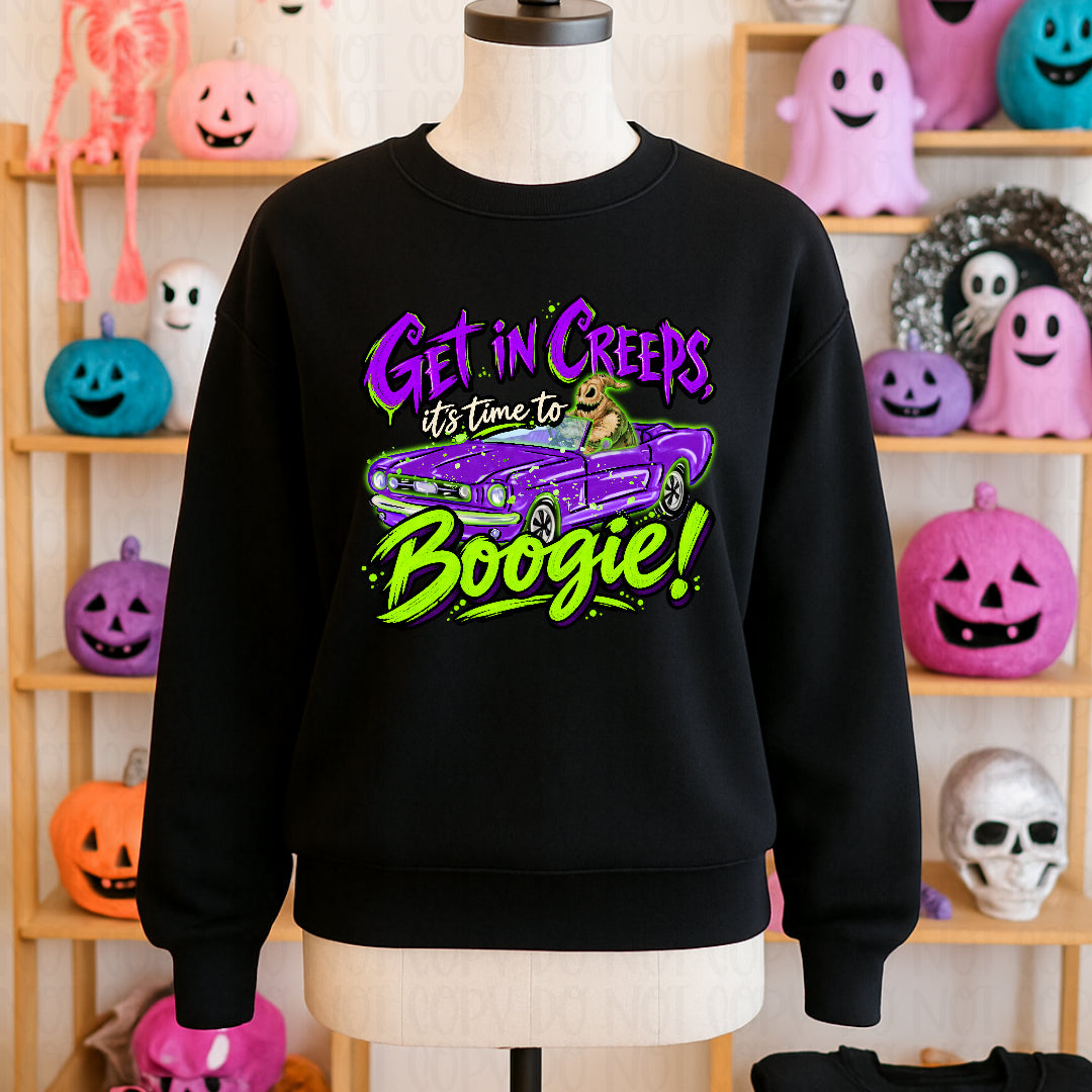 Get in creeps it's time to boogie (SSD) DTF Transfer