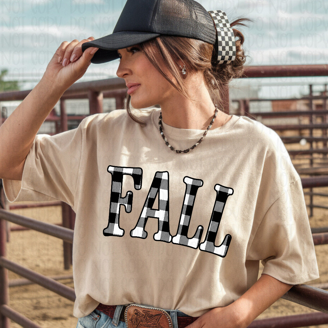 Fall BW plaid (CC) DTF Transfer