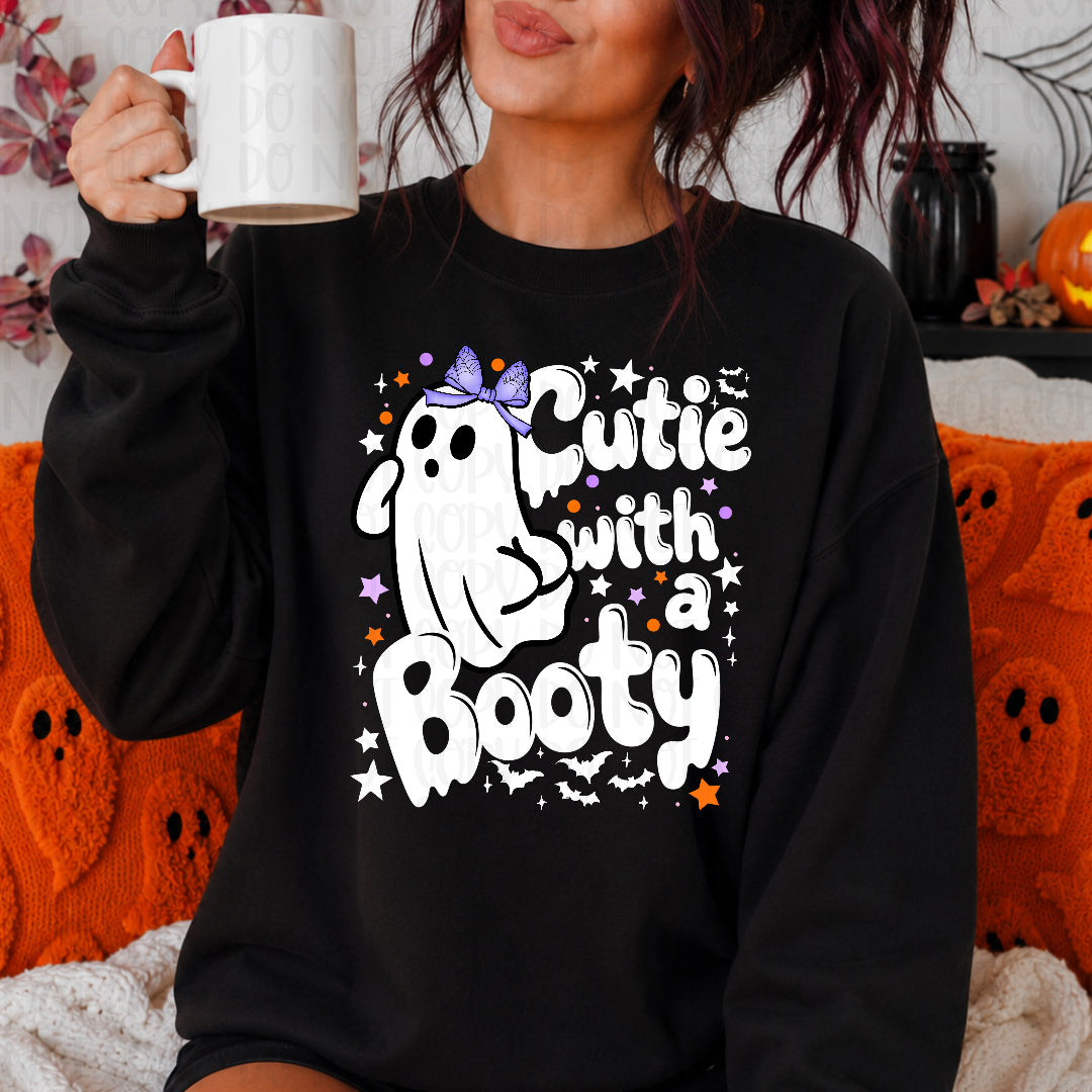 Cutie with a booty WHITE (Crafti) DTF Transfer